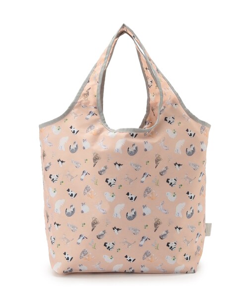 SHOO・LA・RUE(シューラルー)の「【UCHINOKOKAMOII】エコバッグ(エコバッグ/サブバッグ・レディース・ベビーピンク/ブラック/サックスブルー/アイボリー・00)」の2枚目の写真