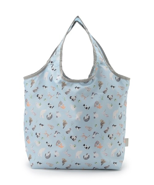 SHOO・LA・RUE(シューラルー)の「【UCHINOKOKAMOII】エコバッグ(エコバッグ/サブバッグ・レディース・ベビーピンク/ブラック/サックスブルー/アイボリー・00)」の4枚目の写真