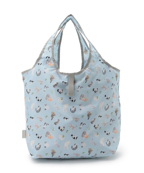 SHOO・LA・RUE(シューラルー)の「【UCHINOKOKAMOII】エコバッグ(エコバッグ/サブバッグ・レディース・ベビーピンク/ブラック/サックスブルー/アイボリー・00)」の7枚目の写真