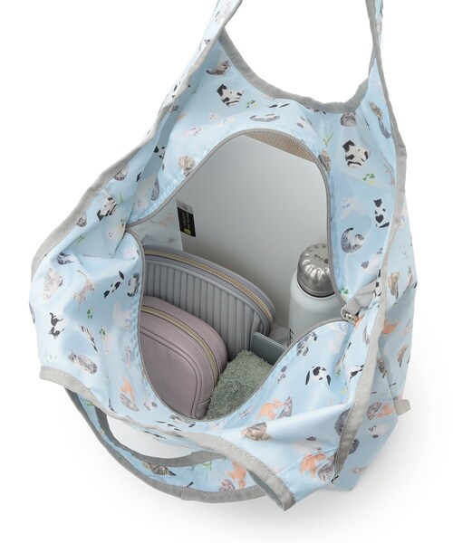 SHOO・LA・RUE(シューラルー)の「【UCHINOKOKAMOII】エコバッグ(エコバッグ/サブバッグ・レディース・ベビーピンク/ブラック/サックスブルー/アイボリー・00)」の13枚目の写真