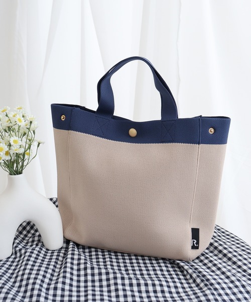 ROOTOTE(ルートート)の「ROOTOTE ニット編みトートBAG(トートバッグ・レディース・セージグリーン/ブラック/ベージュ・FREE)」の3枚目の写真