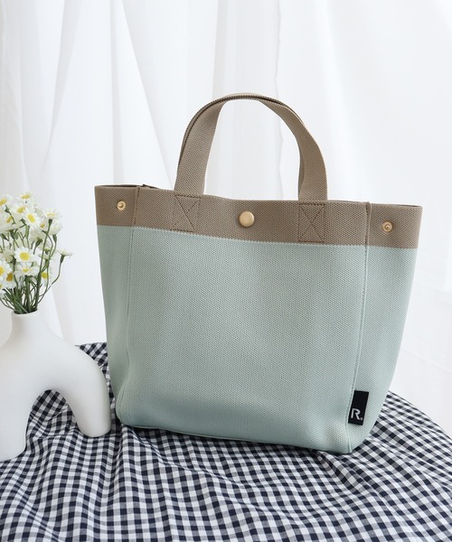 ROOTOTE(ルートート)の「ROOTOTE ニット編みトートBAG(トートバッグ・レディース・セージグリーン/ブラック/ベージュ・FREE)」の1枚目の写真