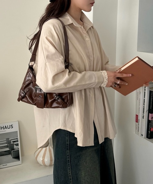 efill（エフィル）の「ベルト付き クロスボーダー ショルダーバック / ハンドバック（ショルダーバッグ・レディース・ブラウン/ブラック・FREE）」の7枚目の写真