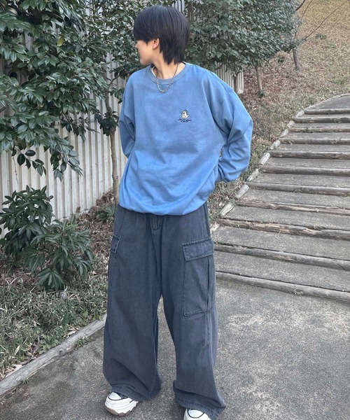 ILL'S(イルズ)の「ワンポイント刺繍 ゴースト / ビリヤード カットスエード クルーネックプルオーバースウェット メンズ レディース(スウェット・メンズ・ホワイト系その他/グリーン系その他/ミント/サックスブルー/チャコールグレー/グレー系・M/L)」の11枚目の写真