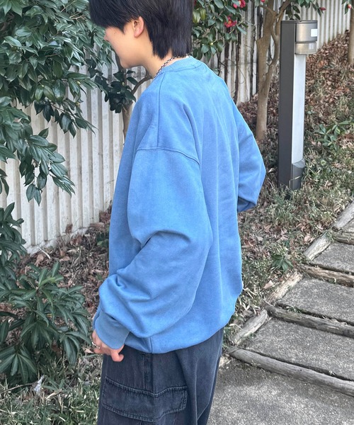 ILL'S(イルズ)の「ワンポイント刺繍 ゴースト / ビリヤード カットスエード クルーネックプルオーバースウェット メンズ レディース(スウェット・メンズ・ホワイト系その他/グリーン系その他/ミント/サックスブルー/チャコールグレー/グレー系・M/L)」の16枚目の写真