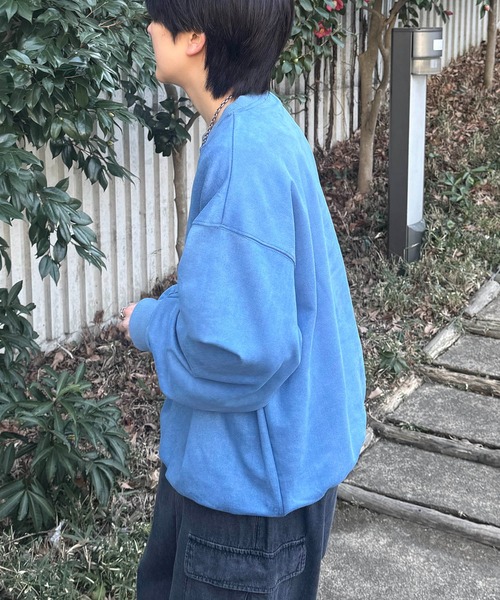 ILL'S(イルズ)の「ワンポイント刺繍 ゴースト / ビリヤード カットスエード クルーネックプルオーバースウェット メンズ レディース(スウェット・メンズ・ホワイト系その他/グリーン系その他/ミント/サックスブルー/チャコールグレー/グレー系・M/L)」の15枚目の写真