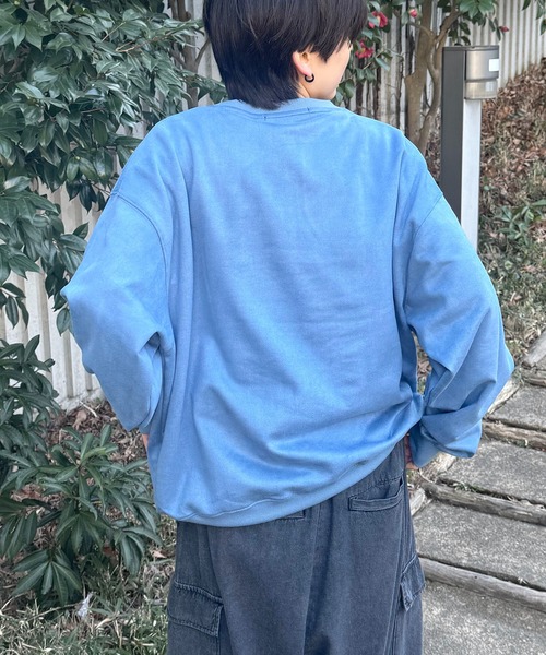 ILL'S(イルズ)の「ワンポイント刺繍 ゴースト / ビリヤード カットスエード クルーネックプルオーバースウェット メンズ レディース(スウェット・メンズ・ホワイト系その他/グリーン系その他/ミント/サックスブルー/チャコールグレー/グレー系・M/L)」の17枚目の写真