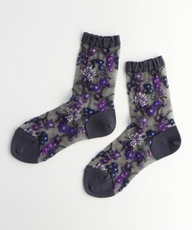 JILL STUART | JILLSTUART レディース JILLフラワー シアーソックス 03145312(ソックス/靴下)