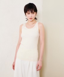 アルアバイル タンクトップ 2枚セット ホワイト ブラック スクープネックタンク|allureville OFFICIAL SITE / ONLINE SHOP