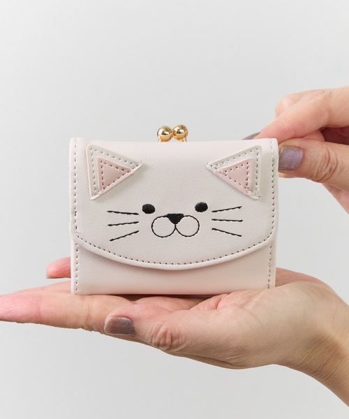 SUNNYSIDE サニーサイド：ねこちゃん がま口 3つ折財布（財布）｜Sunny