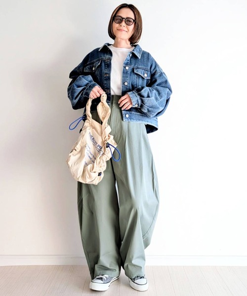 notch.（ノッチ）の「【 notch. by yui 】タックワイドコクーンパンツ（その他パンツ・レディース・ダークネイビー/ライトグリーン/ホワイト/ベージュ・TM/M）」の5枚目の写真