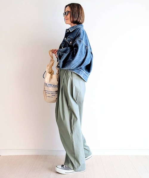 notch.（ノッチ）の「【 notch. by yui 】タックワイドコクーンパンツ（その他パンツ・レディース・ダークネイビー/ライトグリーン/ホワイト/ベージュ・TM/M）」の6枚目の写真