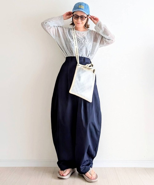 yu★ MEER.ワイドコクーンチノパンツ　ネイビー WIDE COCOON CHINO PANTS /NYV - MEER.