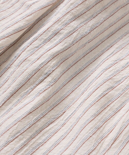 HINSON（ヒンソン）の「HINSON/ヒンソン レギュラーカラー ロングスリーブストライプシャツ/シワ加工/リラックスフィット（シャツ/ブラウス・メンズ・サックスブルー/オフホワイト/グレー・MEDIUM/LARGE）」の17枚目の写真