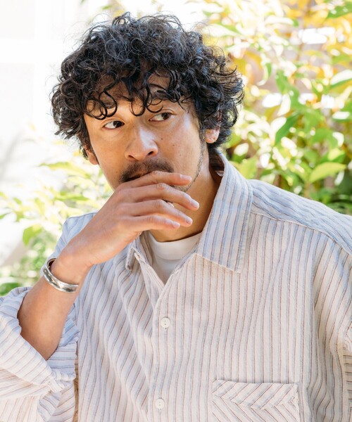 セール】HINSON/ヒンソン レギュラーカラー ロングスリーブストライプ