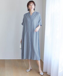 リヨセルポプリンシャツ ワンピース