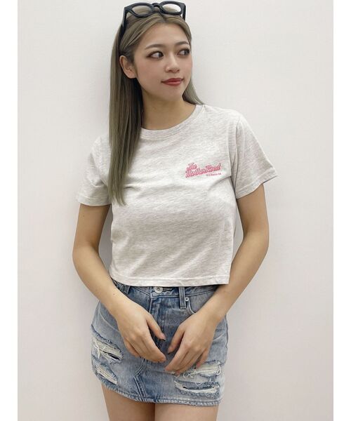 GYDA(ジェイダ)の「ハイウエストGD embossダメージスカートライクデニムショートパンツ(デニムスカート・レディース・ブルー/ライトブルー・MEDIUM/SMALL)」の9枚目の写真