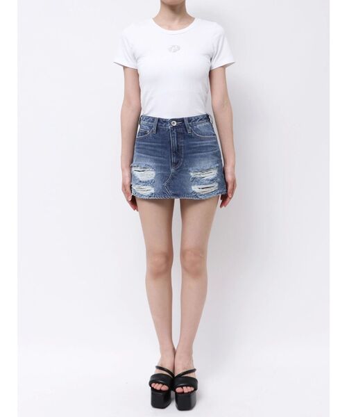 【専用】新品タグ付き ミランカ チノハイウエストパンツ&デニムスカート Lace Ladies デニムスカート ハイウエスト Aライン デニム ミニ