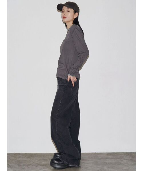 tシャツ 「VEQUM」MULTI LAYERED LONG SLEEVE T SHIRT レディース セール】【VEQUM】MULTI LAYERED LONG SLEEVE T SHIRT（Tシャツ
