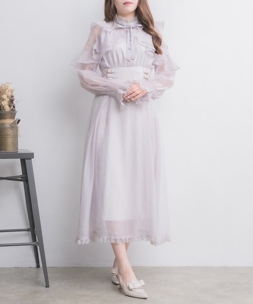 ラッフルロングワンピース（ワンピース）｜couture BY ROJITA