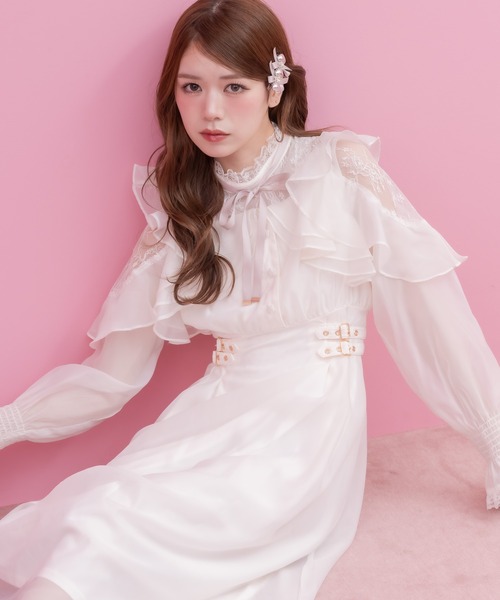 couture BY ROJITA(クチュールバイロジータ)の「ラッフルロングワンピース(ワンピース・レディース・ブラック/アイボリー/パープル/その他・FREE)」の21枚目の写真