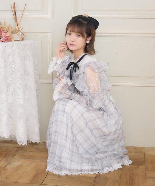 ラッフルロングワンピース（ワンピース）｜couture BY ROJITA