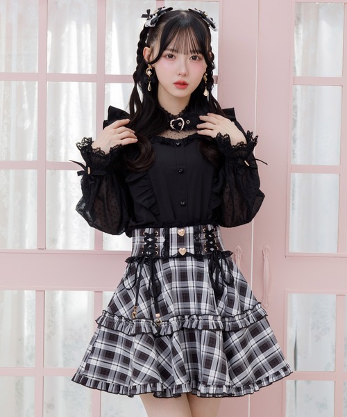 ROJITA スカート まとめ売り セール】レースアップフリルフレアスカート（スカート）｜ROJITA