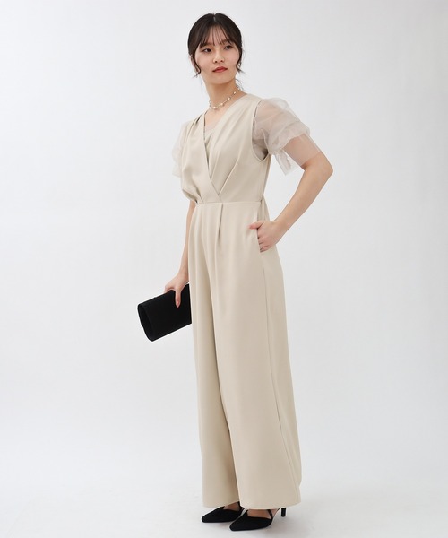 TRUDEA（トルディア）の「インナー付きオールインワン（パンツドレス・レディース・チャコールグレー/ベージュ/ブルー・MEDIUM/LARGE）」の5枚目の写真