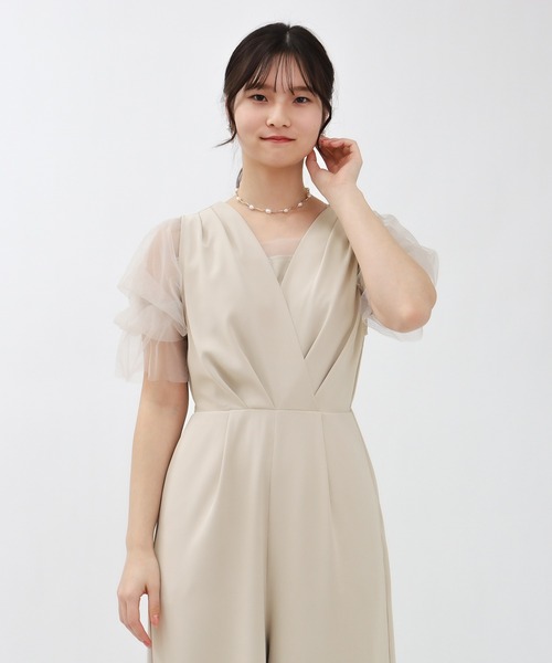 TRUDEA（トルディア）の「インナー付きオールインワン（パンツドレス・レディース・チャコールグレー/ベージュ/ブルー・MEDIUM/LARGE）」の7枚目の写真