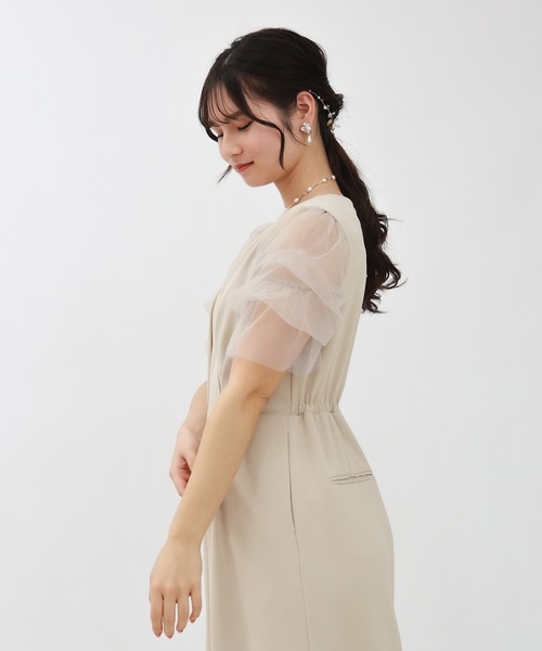 TRUDEA（トルディア）の「インナー付きオールインワン（パンツドレス・レディース・チャコールグレー/ベージュ/ブルー・MEDIUM/LARGE）」の8枚目の写真