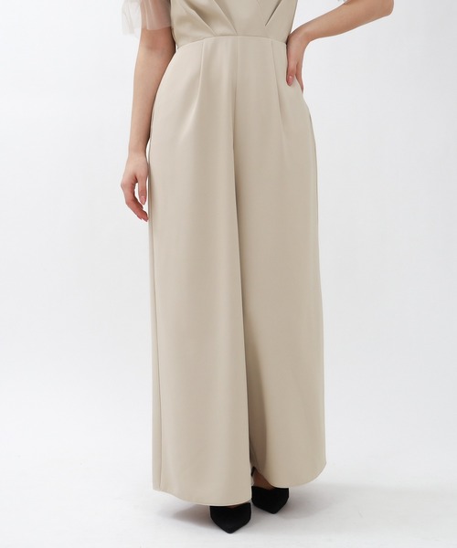 TRUDEA（トルディア）の「インナー付きオールインワン（パンツドレス・レディース・チャコールグレー/ベージュ/ブルー・MEDIUM/LARGE）」の10枚目の写真