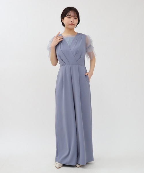 TRUDEA（トルディア）の「インナー付きオールインワン（パンツドレス・レディース・チャコールグレー/ベージュ/ブルー・MEDIUM/LARGE）」の11枚目の写真