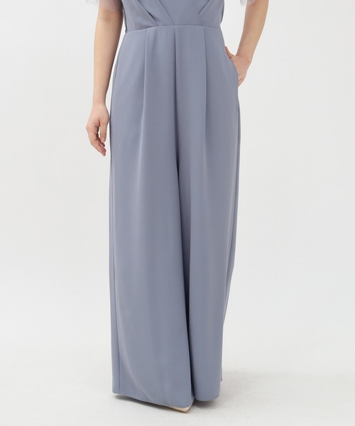 TRUDEA（トルディア）の「インナー付きオールインワン（パンツドレス・レディース・チャコールグレー/ベージュ/ブルー・MEDIUM/LARGE）」の19枚目の写真