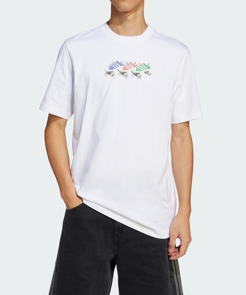 adidas(アディダス)の「アディダス オリジナルス 半袖Tシャツ / アディダスオリジナルス adidas Originals(Tシャツ/カットソー・メンズ・ブルー/ホワイト/グリーン・XX-LARGE/3XL/LARGE/MEDIUM/SMALL/X-LARGE/X-SMALL)」の2枚目の写真