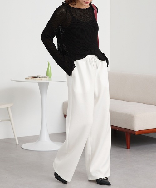 イージードライダンボールワイドスウェットパンツ