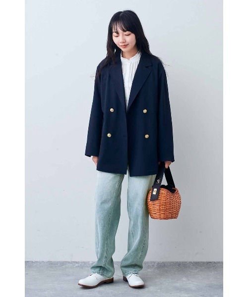 Live in comfort（リブインコンフォート）の「リブ　イン　コンフォート　くぼっち★とコラボ　はくだけでオシャレ見えする　大人にちょうどいいカーブデニムパンツ（デニムパンツ・レディース・ライトブルー・6/7/8）」の14枚目の写真