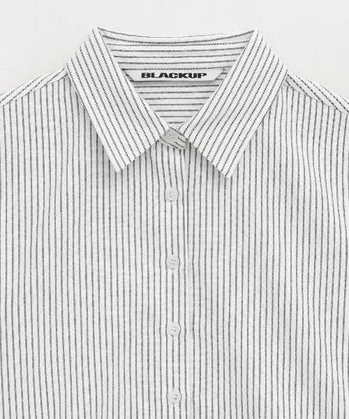 BLACKUP（ブラックアップ）の「[MADE] レチクベーシックオックスフォードシャツクロップver.（シャツ/ブラウス・レディース・アイボリー/マルチ・MEDIUM/SMALL）」の18枚目の写真