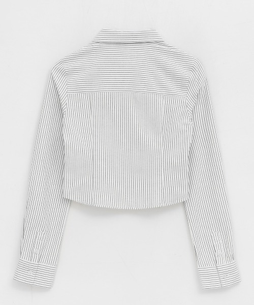 BLACKUP（ブラックアップ）の「[MADE] レチクベーシックオックスフォードシャツクロップver.（シャツ/ブラウス・レディース・アイボリー/マルチ・MEDIUM/SMALL）」の17枚目の写真