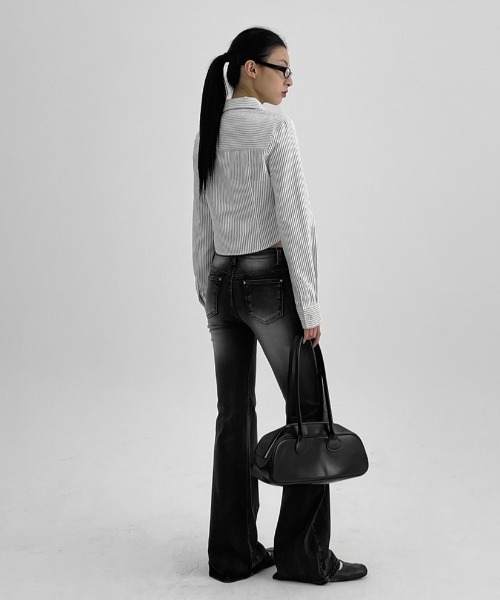 BLACKUP（ブラックアップ）の「[MADE] レチクベーシックオックスフォードシャツクロップver.（シャツ/ブラウス・レディース・アイボリー/マルチ・MEDIUM/SMALL）」の11枚目の写真