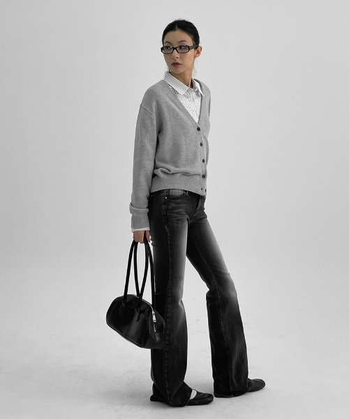 BLACKUP（ブラックアップ）の「[MADE] レチクベーシックオックスフォードシャツクロップver.（シャツ/ブラウス・レディース・アイボリー/マルチ・MEDIUM/SMALL）」の12枚目の写真