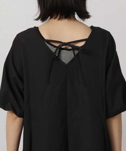 LAKOLE（ラコレ）の「袖バルーンタックワンピース / 326952（ワンピース・レディース・ブラック/ライトベージュ/ブルー・FREE）」の17枚目の写真