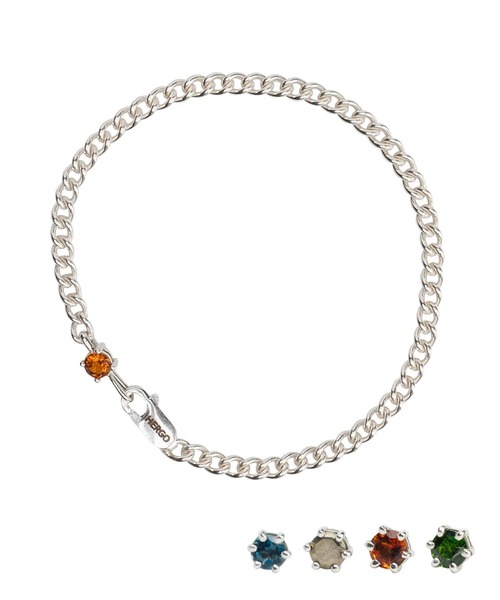 HERGO（ハーゴ）の「NP:HERGO ROUND CUT BRACELET COLOR SV-925（ブレスレット・メンズ・シルバー/オレンジ/グリーン/ブルー・S/M）」の5枚目の写真