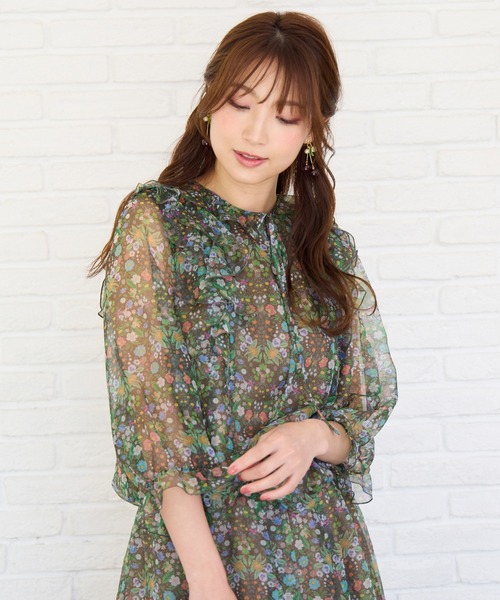【22fabric】フラワーガーデン/ブラウス セール】【22fabric】フラワーガーデン/ブラウス（シャツ