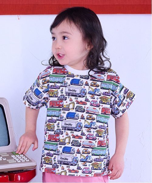 セール】乗り物総柄半袖Tシャツ（Tシャツ/カットソー）｜kladskap