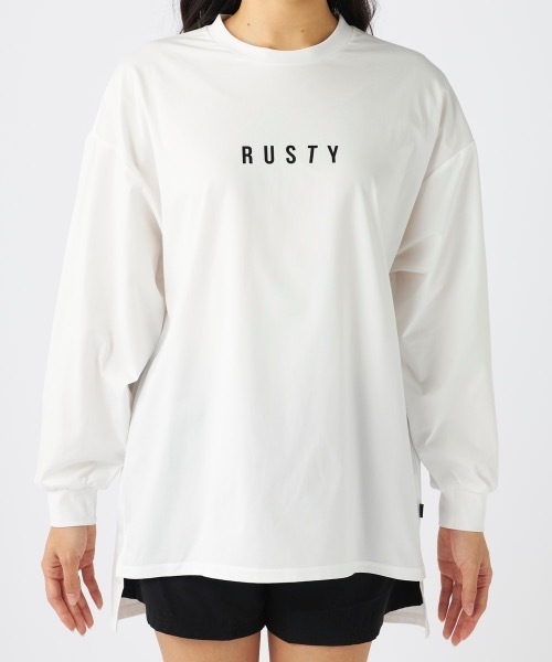 ラスティ) RUSTY 大きいサイズ PEARTEX UV長袖Tシャツ 3L ブルー 