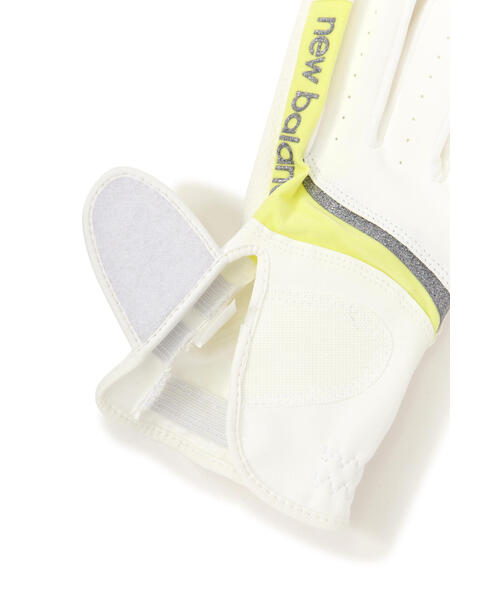 New Balance Golf（ニューバランスゴルフ）の「【new balance golf】ラメライン ネイルスルー仕様 両手用 グローブ (WOMENS)（ゴルフグッズ・レディース・ホワイト/イエロー/ブラック/ブルー/ブラック系その他2・S/SS）」の7枚目の写真