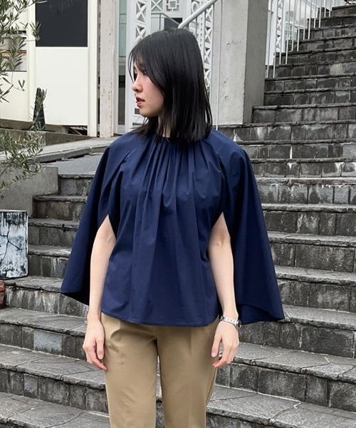 セール】スタイルカバーケープ風トップス（Tシャツ/カットソー