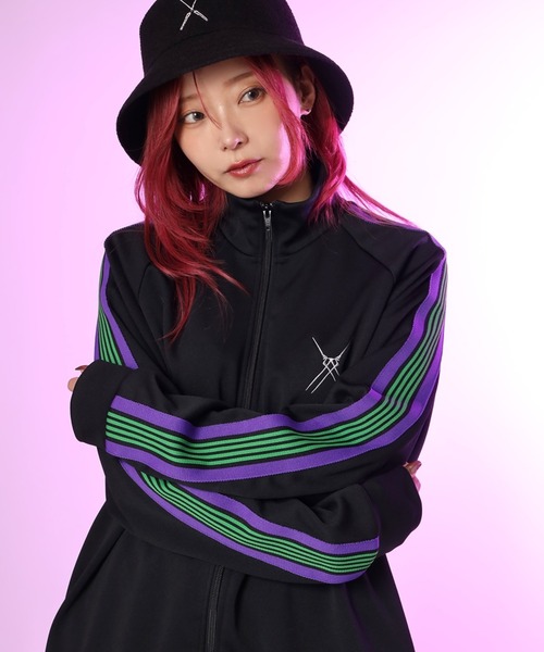 RADIO EVA(ラヂオエヴァ)の「RADIO EVA A286 EVA-01 Track Jacket(ジャージ・メンズ・ブラック・LARGE/X-LARGE/MEDIUM)」の1枚目の写真