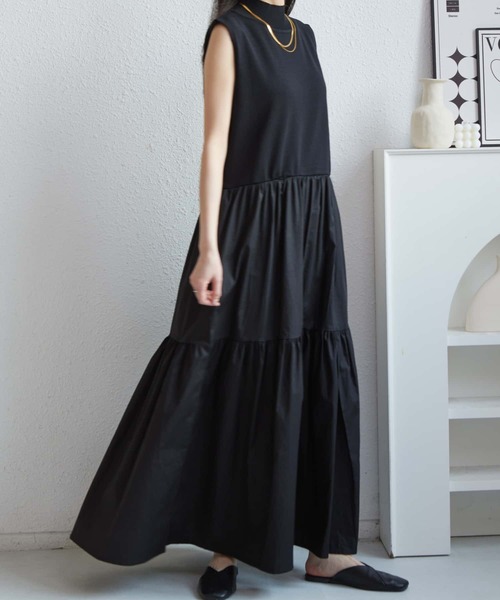 MAISON DE THERESE(メゾン ド テレーズ)の「ノースリーブ 切り替えロングワンピース(ワンピース・レディース・ブラック/アイボリー・FREE)」の16枚目の写真