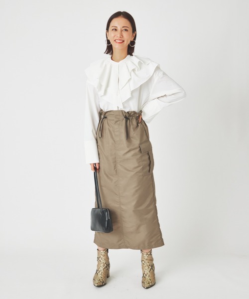 ever closet（エバークローゼット）の「レディス 撥水 2way フリル襟ブラウス（シャツ/ブラウス・レディース・ホワイト/ブラック・FREE）」の19枚目の写真